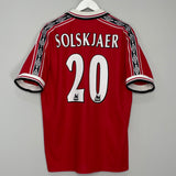 1998/00 MANCHESTER UNITED SOLSKJAER #20 HOME SHIRT (XL) UMBRO