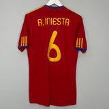 2010/11 SPAIN A.INIESTA #6 HOME SHIRT (M) ADIDAS