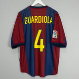 1998/00 BARCELONA GUARDIOLA #4 HOME SHIRT (XL) NIKE