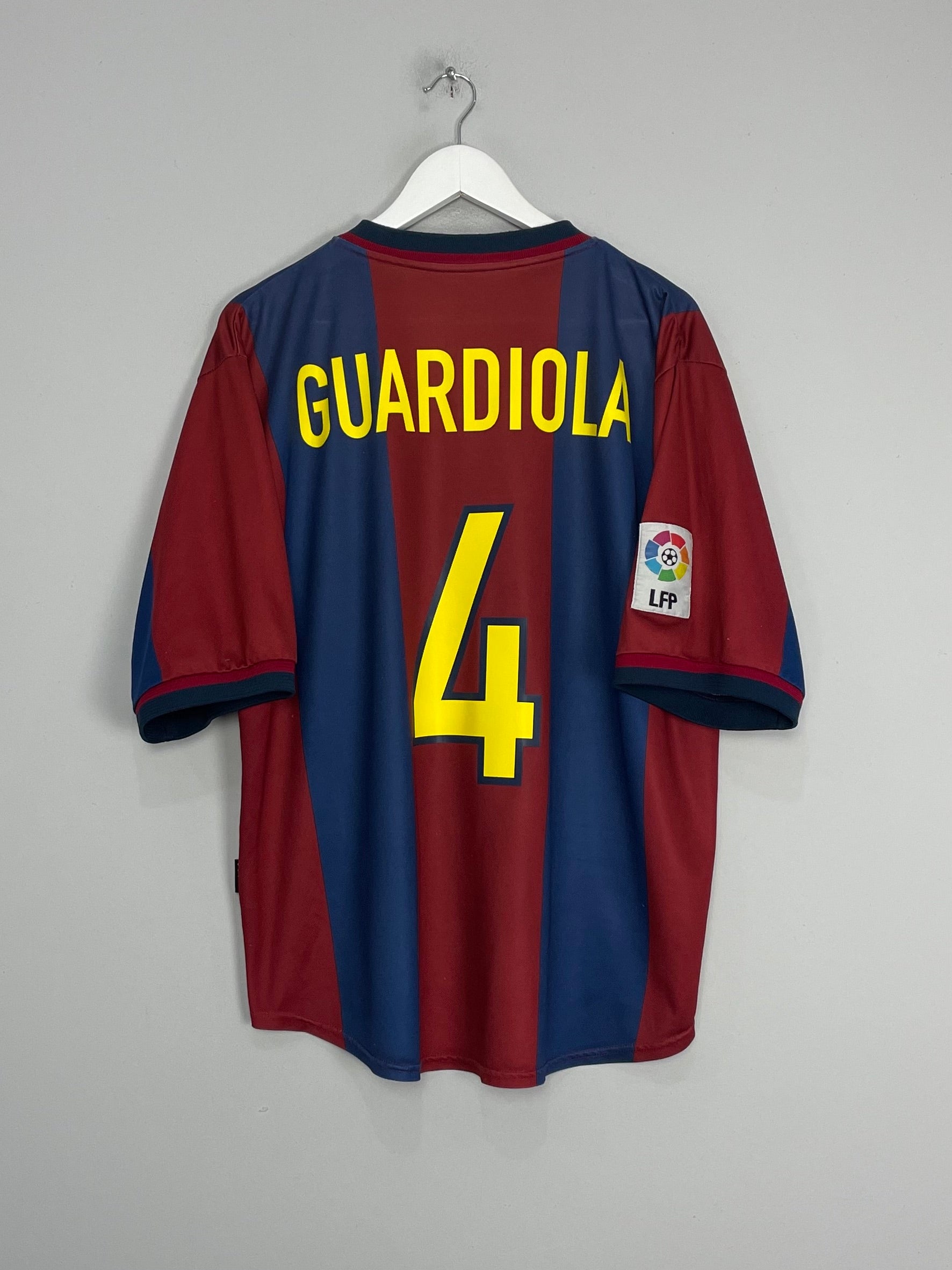 1998/00 BARCELONA GUARDIOLA #4 HOME SHIRT (XL) NIKE