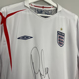 2005/07 ENGLAND *SIGNED* L/S HOME SHIRT (XXL) UMBRO