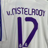 2007/08 REAL MADRID V.NISTELROOY #17 C/L HOME SHIRT (XL) ADIDAS