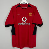 2002/04 MANCHESTER UNITED SCHOLES #18 HOME SHIRT (L) NIKE