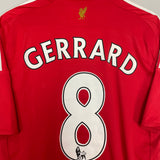 2008/10 LIVERPOOL GERRARD #8 HOME SHIRT (L) ADIDAS