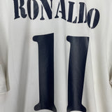 2002/03 REAL MADRID RONALDO #11 *CENTENARY* HOME SHIRT (XL) ADIDAS