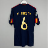 2010/11 SPAIN A.INIESTA #6 AWAY SHIRT (L) ADIDAS