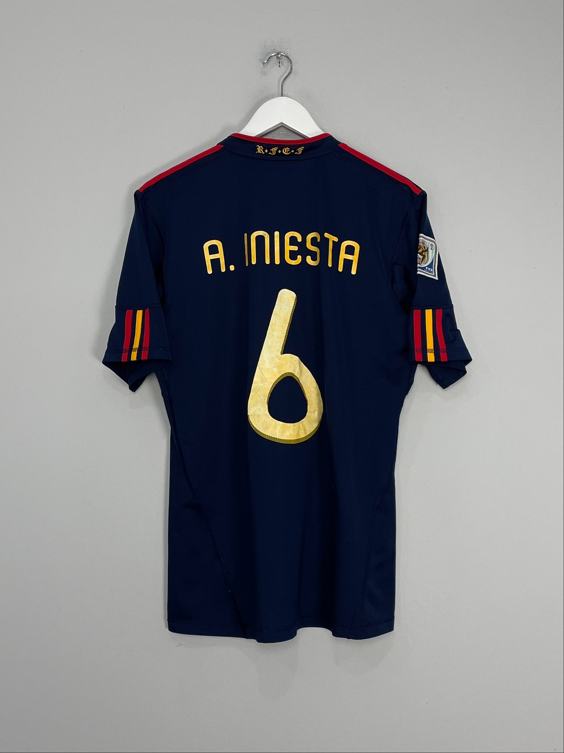 2010/11 SPAIN A.INIESTA #6 AWAY SHIRT (L) ADIDAS