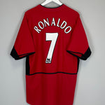 2002/04 MANCHESTER UNITED RONALDO #7 HOME SHIRT (XL) NIKE