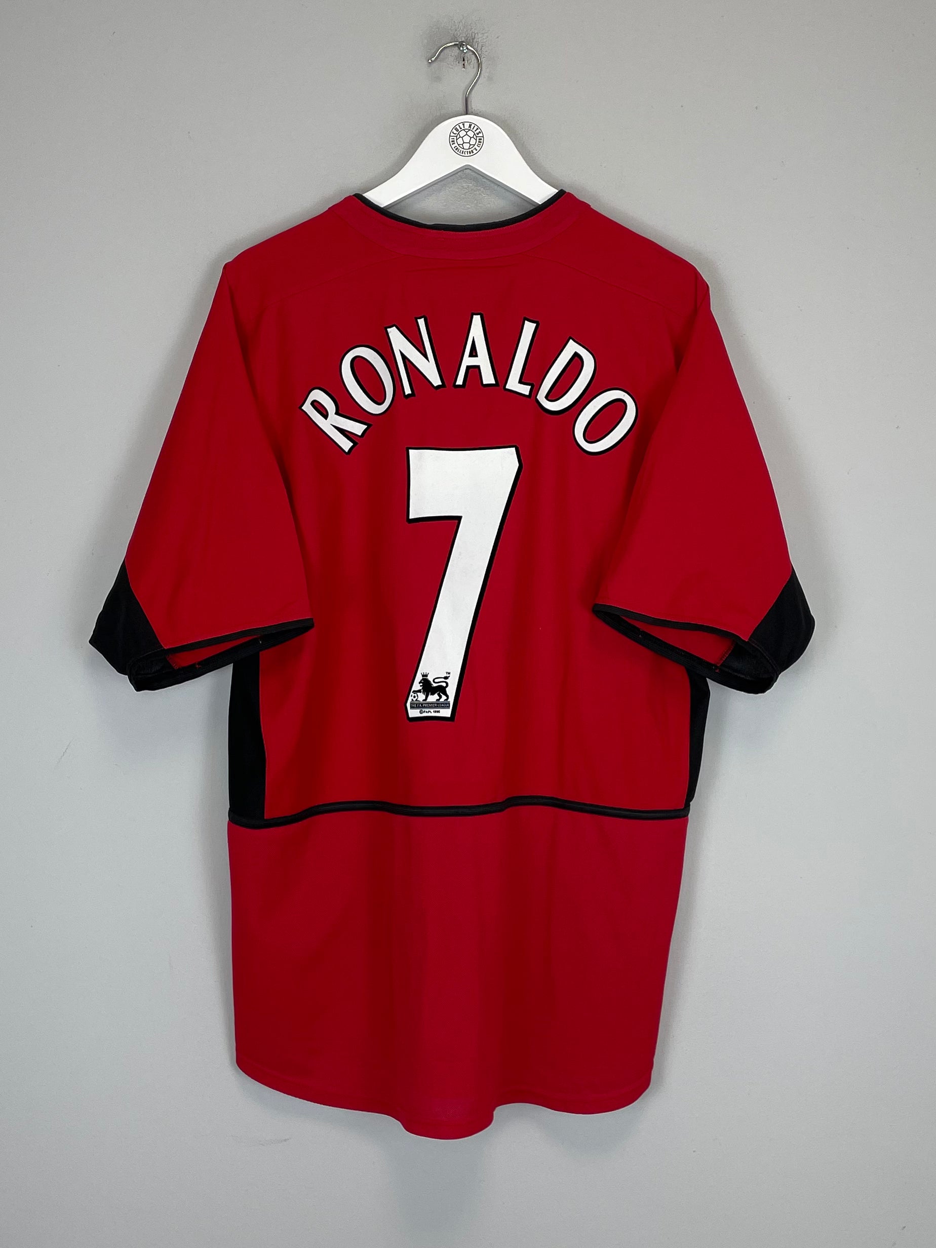 2002/04 MANCHESTER UNITED RONALDO #7 HOME SHIRT (XL) NIKE