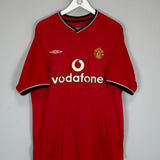 2000/02 MANCHESTER UNITED KEANE #16 HOME SHIRT (XL) UMBRO