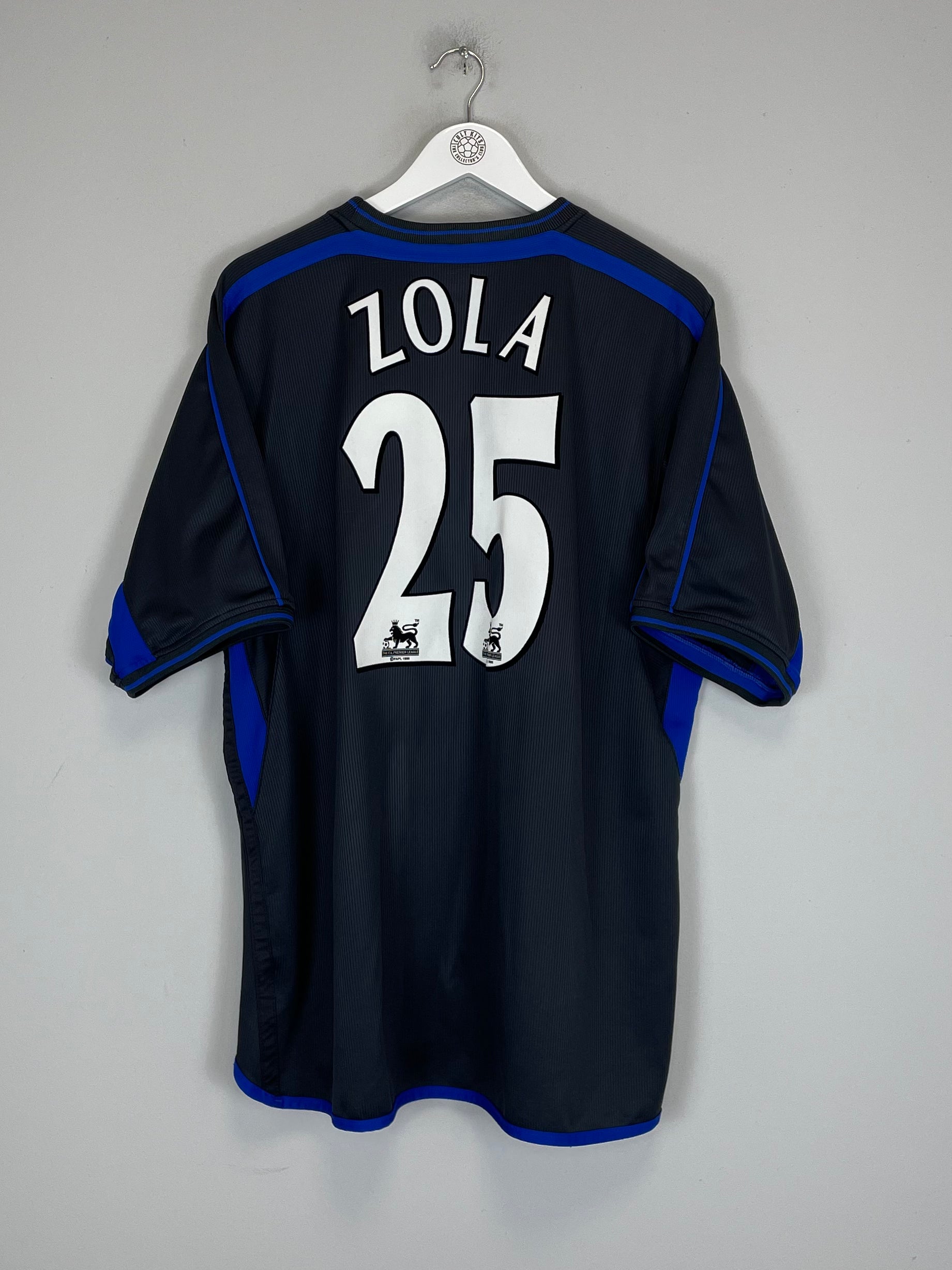 2002/04 CHELSEA ZOLA #25 AWAY SHIRT (XXL) UMBRO