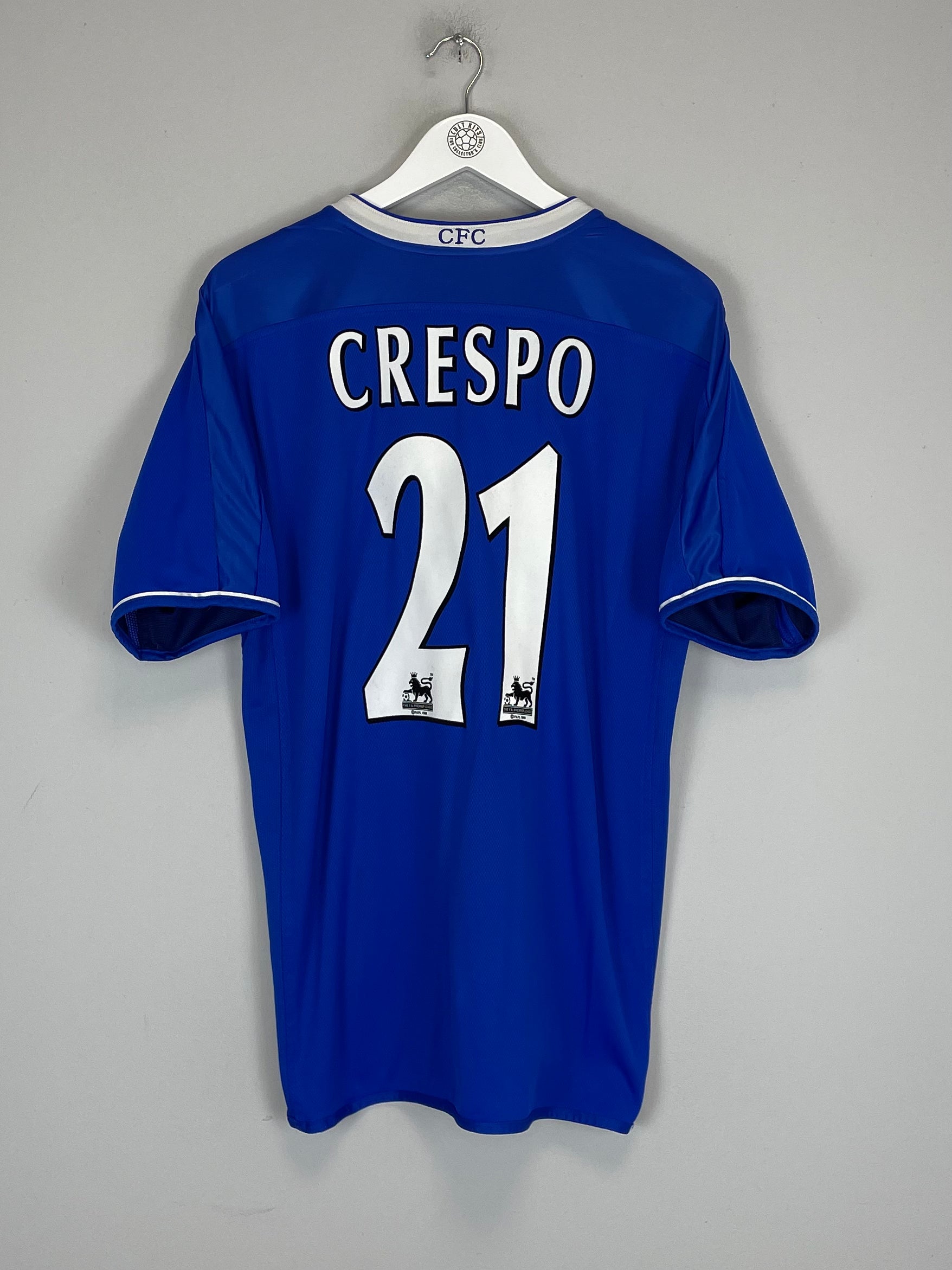 2003/04 CHELSEA CRESPO #21 HOME SHIRT (L) UMBRO