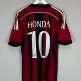 2014/15 AC MILAN HONDA #10 HOME SHIRT (M) ADIDAS