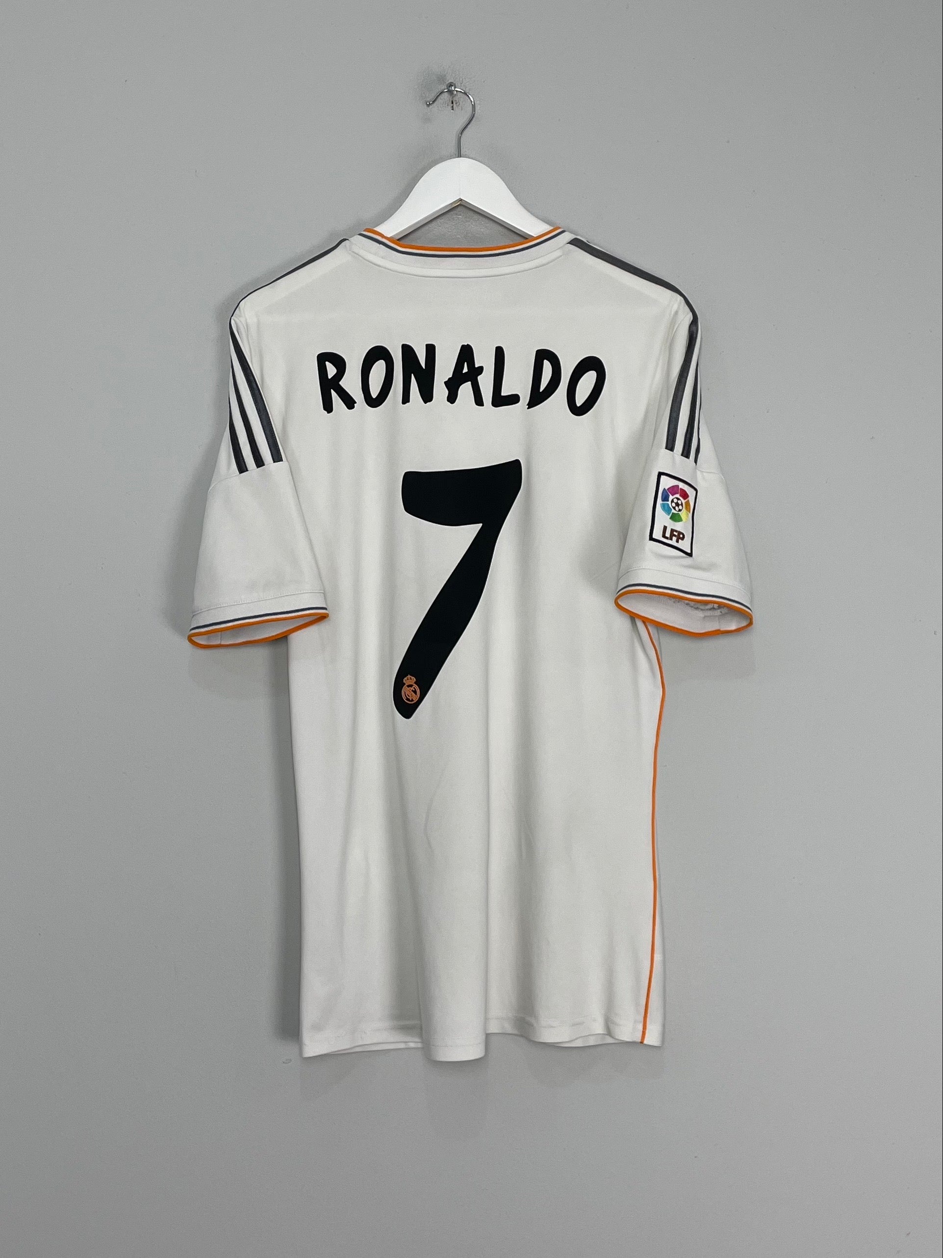 2013/14 REAL MADRID RONALDO #7 HOME SHIRT (M) ADIDAS