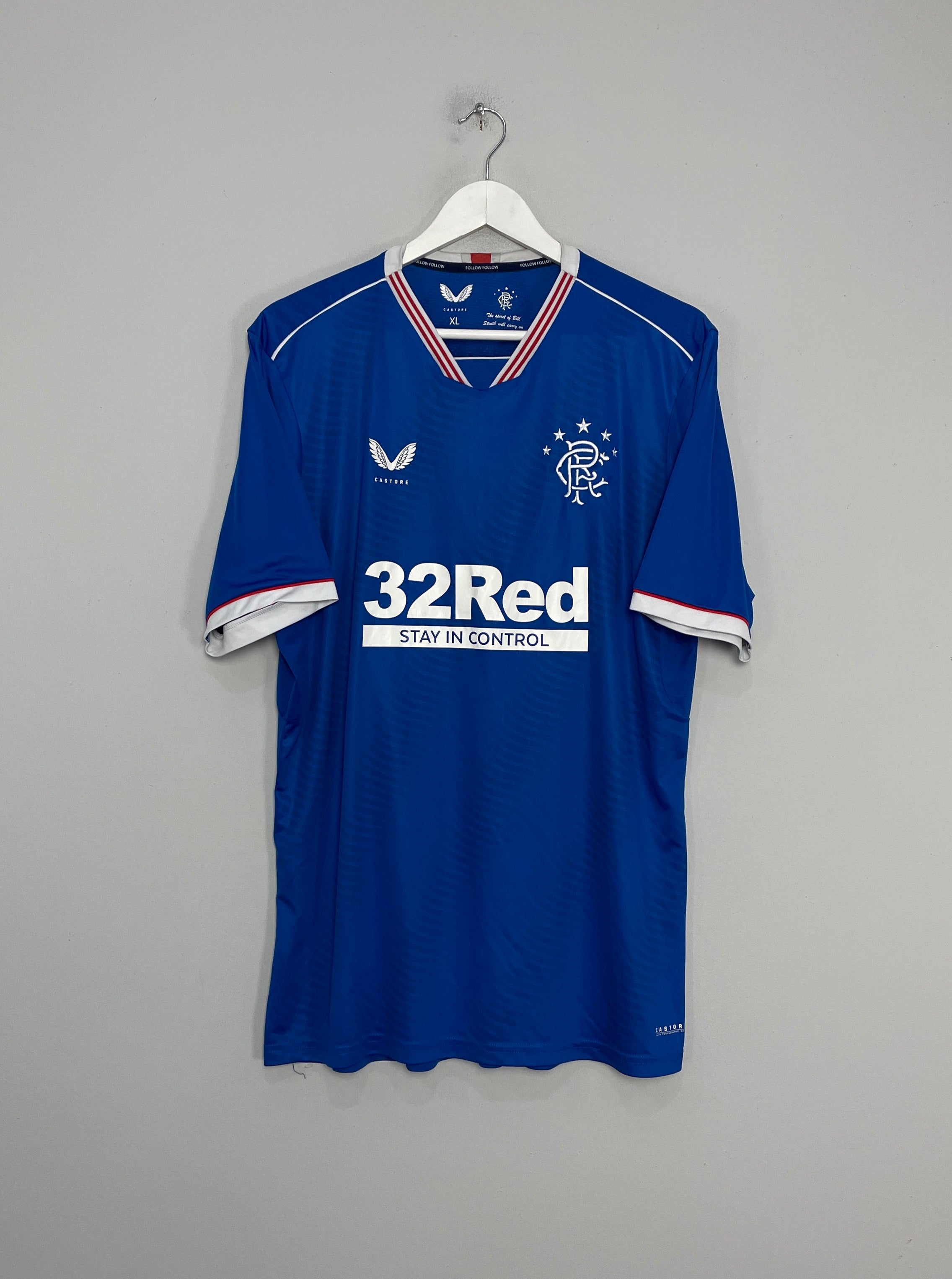 2020/21 RANGERS HOME SHIRT (XL) CASTORE