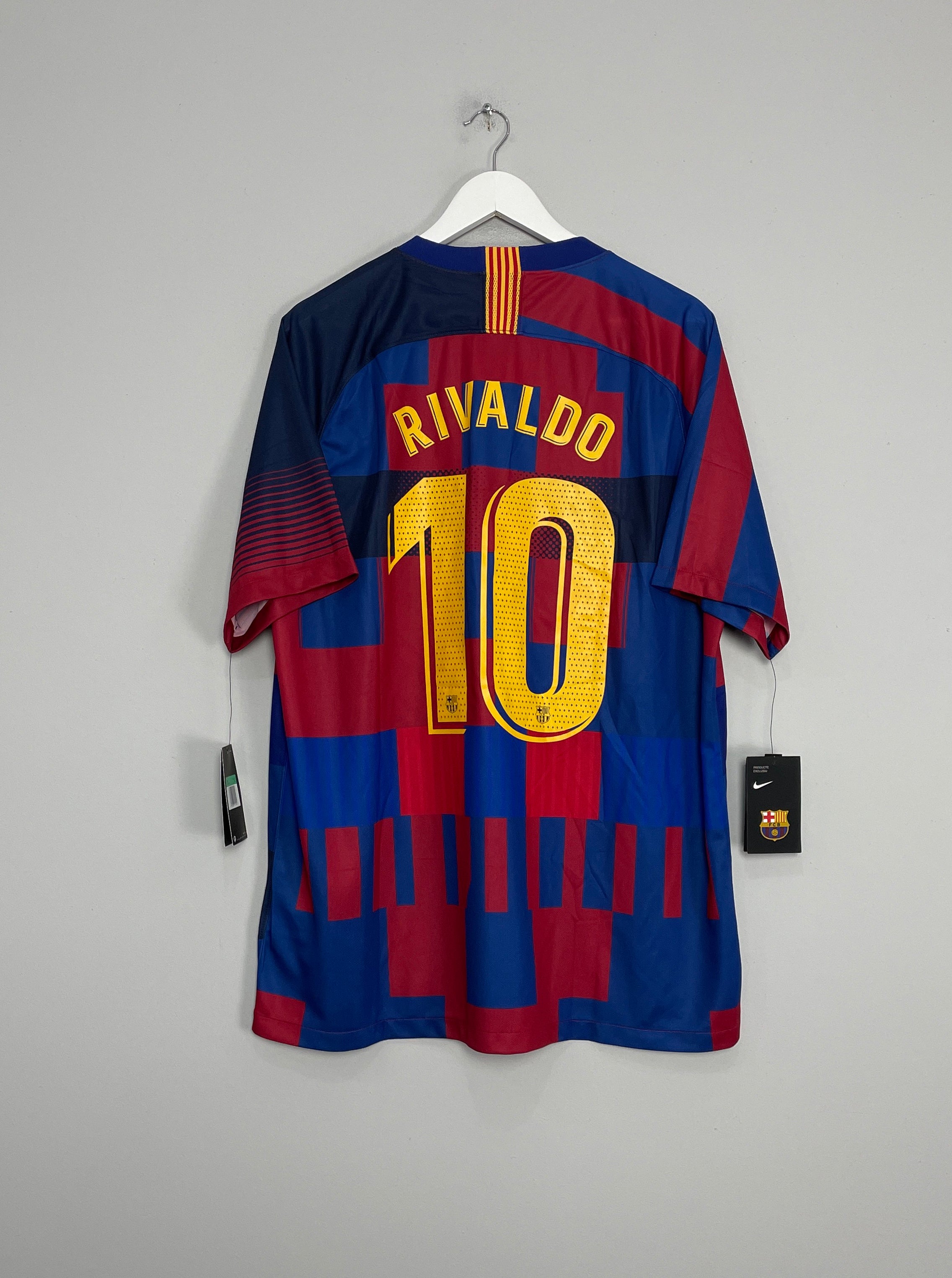 Image of the Barcelona Rivaldo shirt from the 2021/22 season