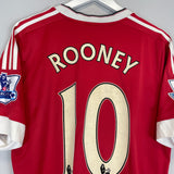 2015/16 MANCHESTER UNITED ROONEY #10 HOME SHIRT (L) ADIDAS