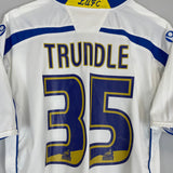 2008/09 LEEDS UNITED TRUNDLE #35 HOME SHIRT (M) MACRON