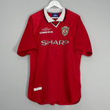 1999/00 MANCHESTER UNITED HOME SHIRT (XL) UMBRO