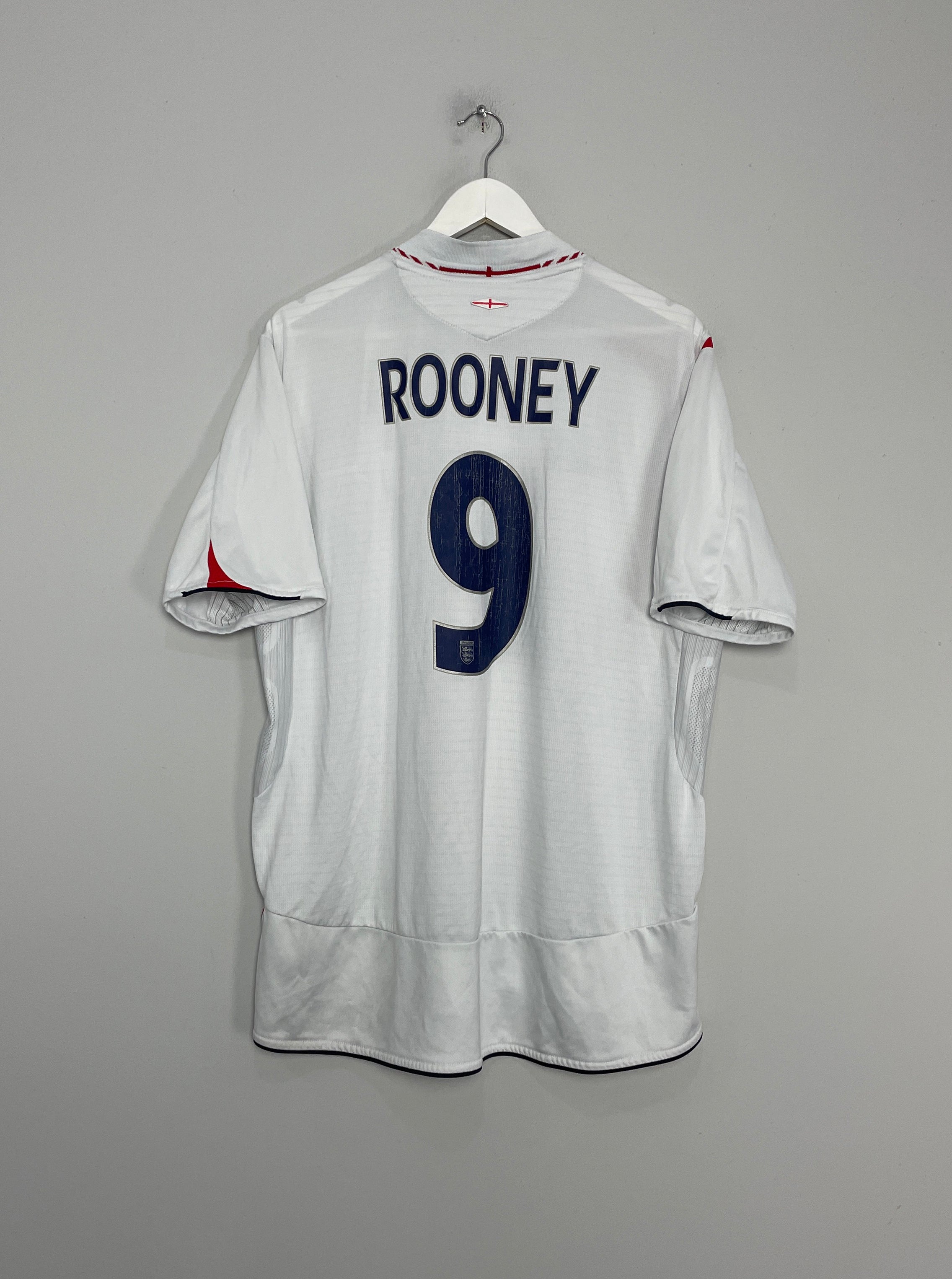 2005/07 ENGLAND ROONEY #9 HOME SHIRT (XXL) UMBRO