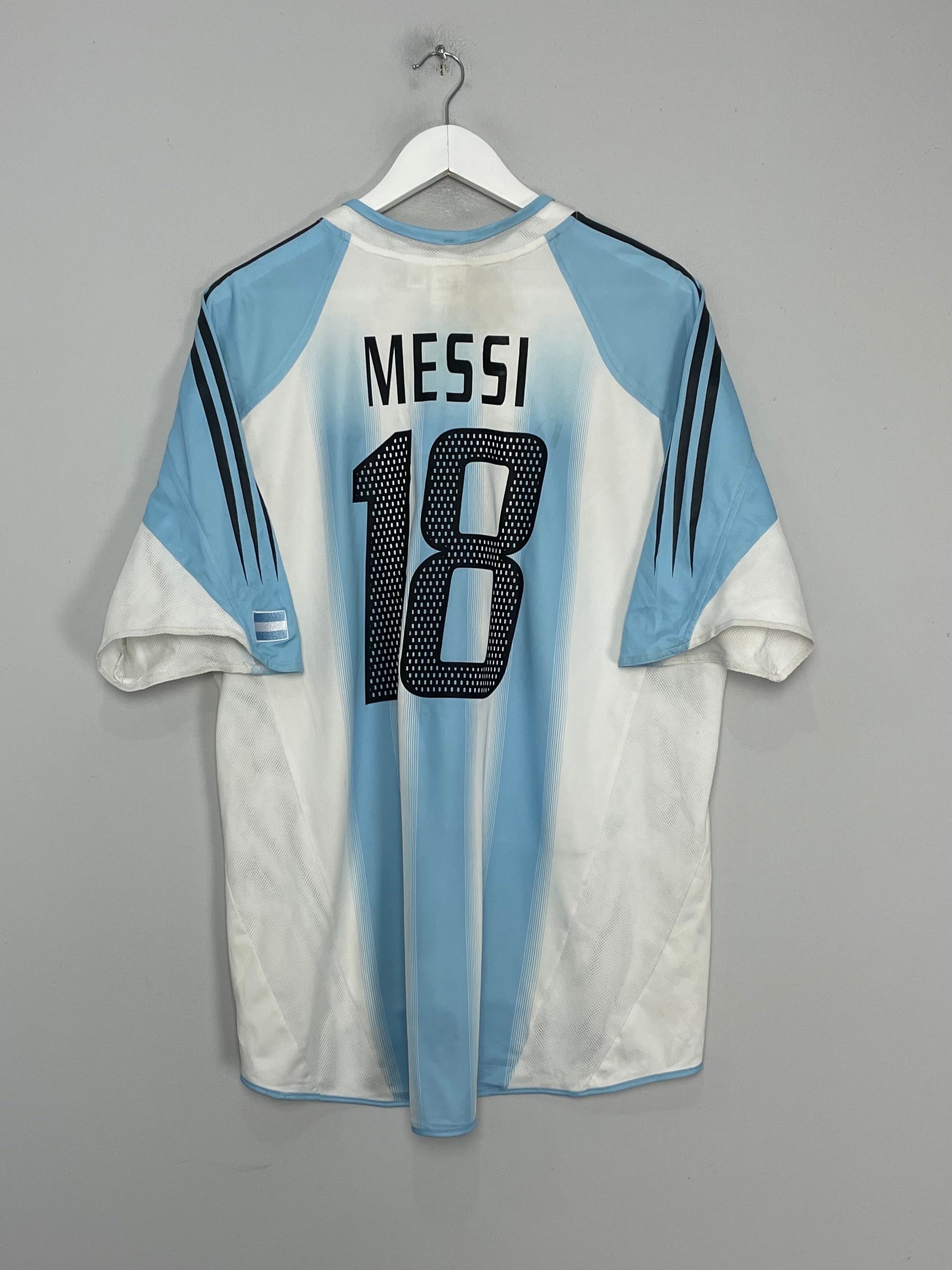 2004/06 ARGENTINA MESSI #18 HOME SHIRT (XL) ADIDAS