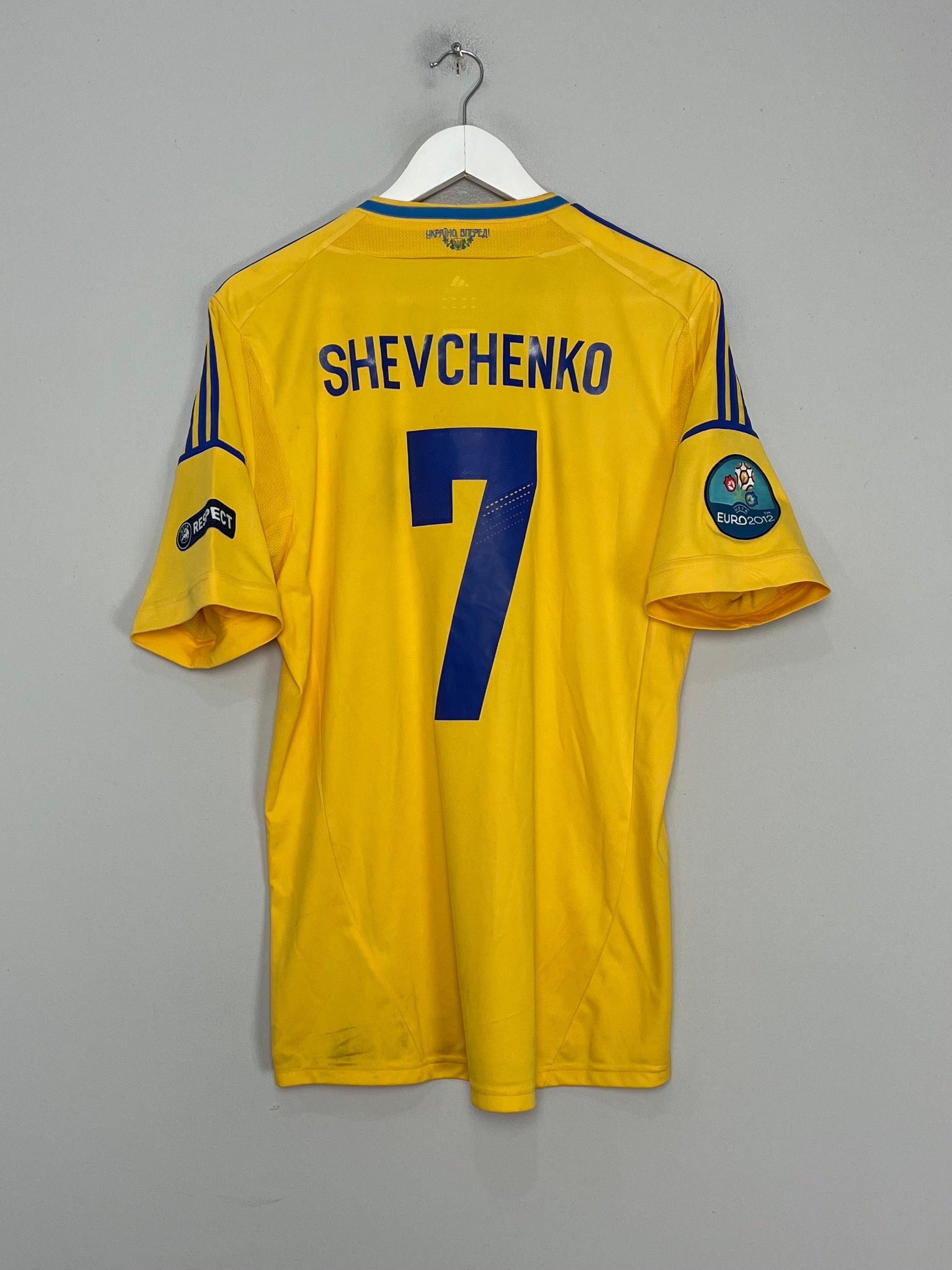 2011/13 UKRAINE SHEVCHENKO #7 HOME SHIRT (L) ADIDAS