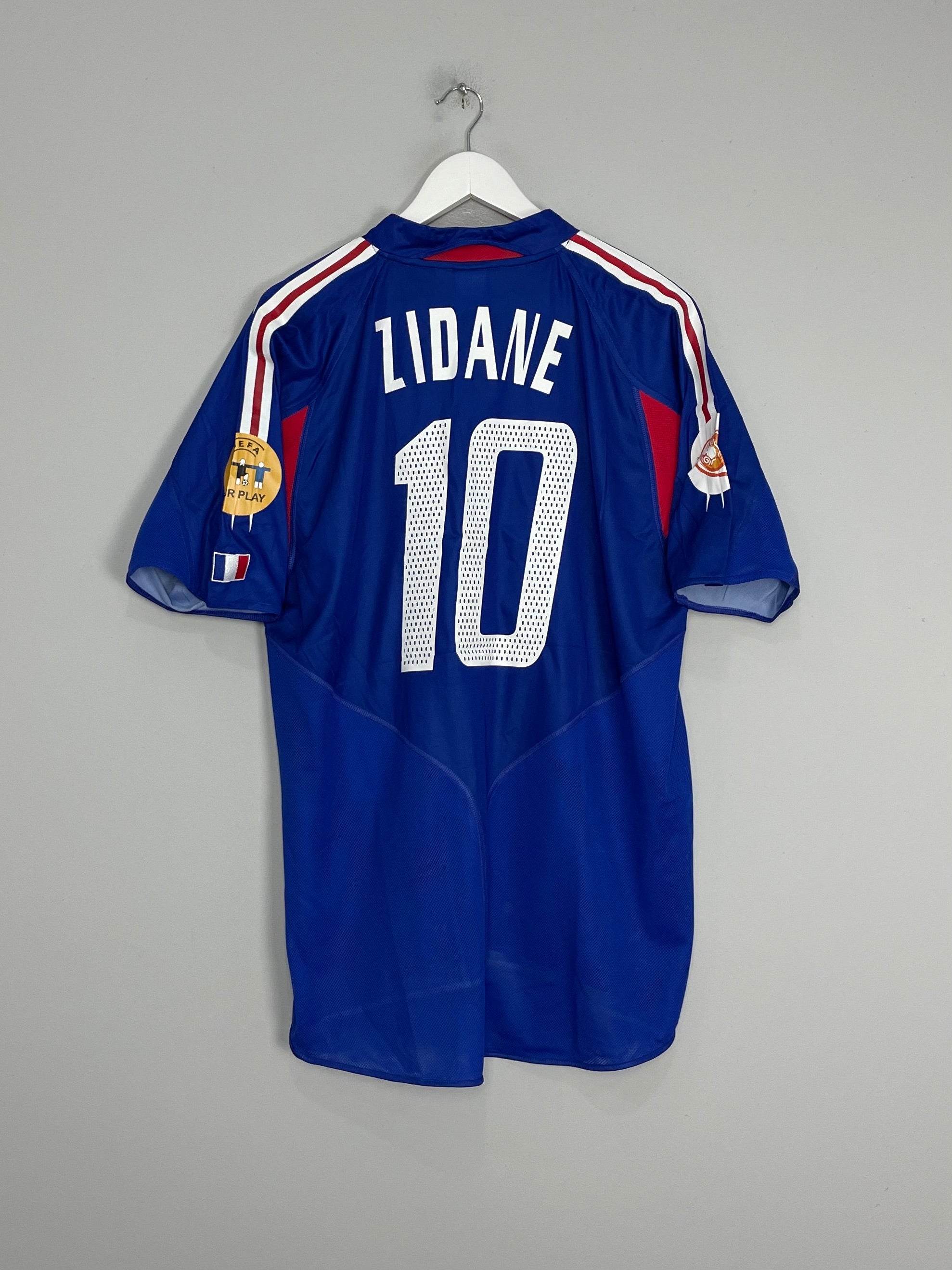 2004/06 FRANCE ZIDANE #10 HOME SHIRT (L) ADIDAS