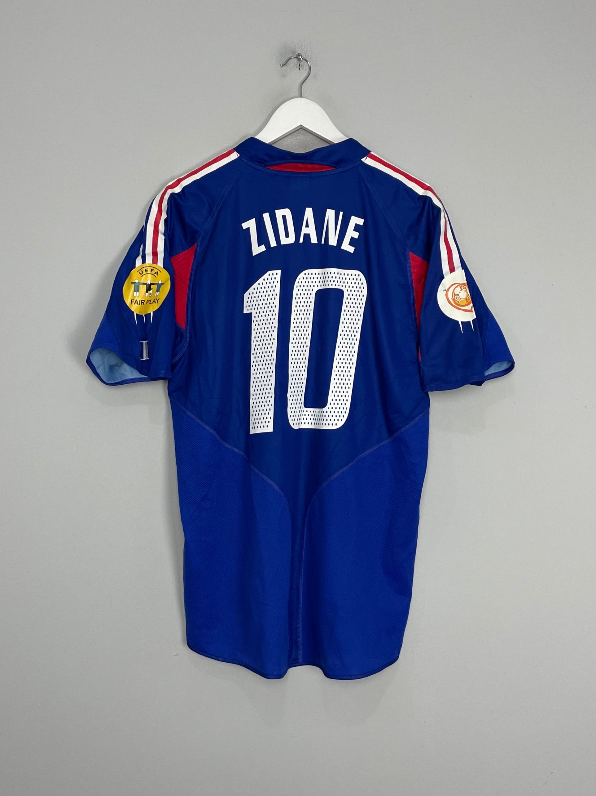 2004/06 FRANCE ZIDANE #10 HOME SHIRT (M) ADIDAS