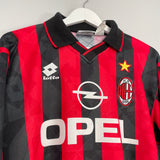 1995/96 AC MILAN L/S HOME SHIRT (XL) LOTTO