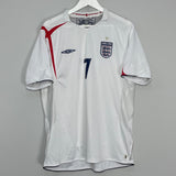 2005/07 ENGLAND BECKHAM #7 HOME SHIRT (XL) UMBRO