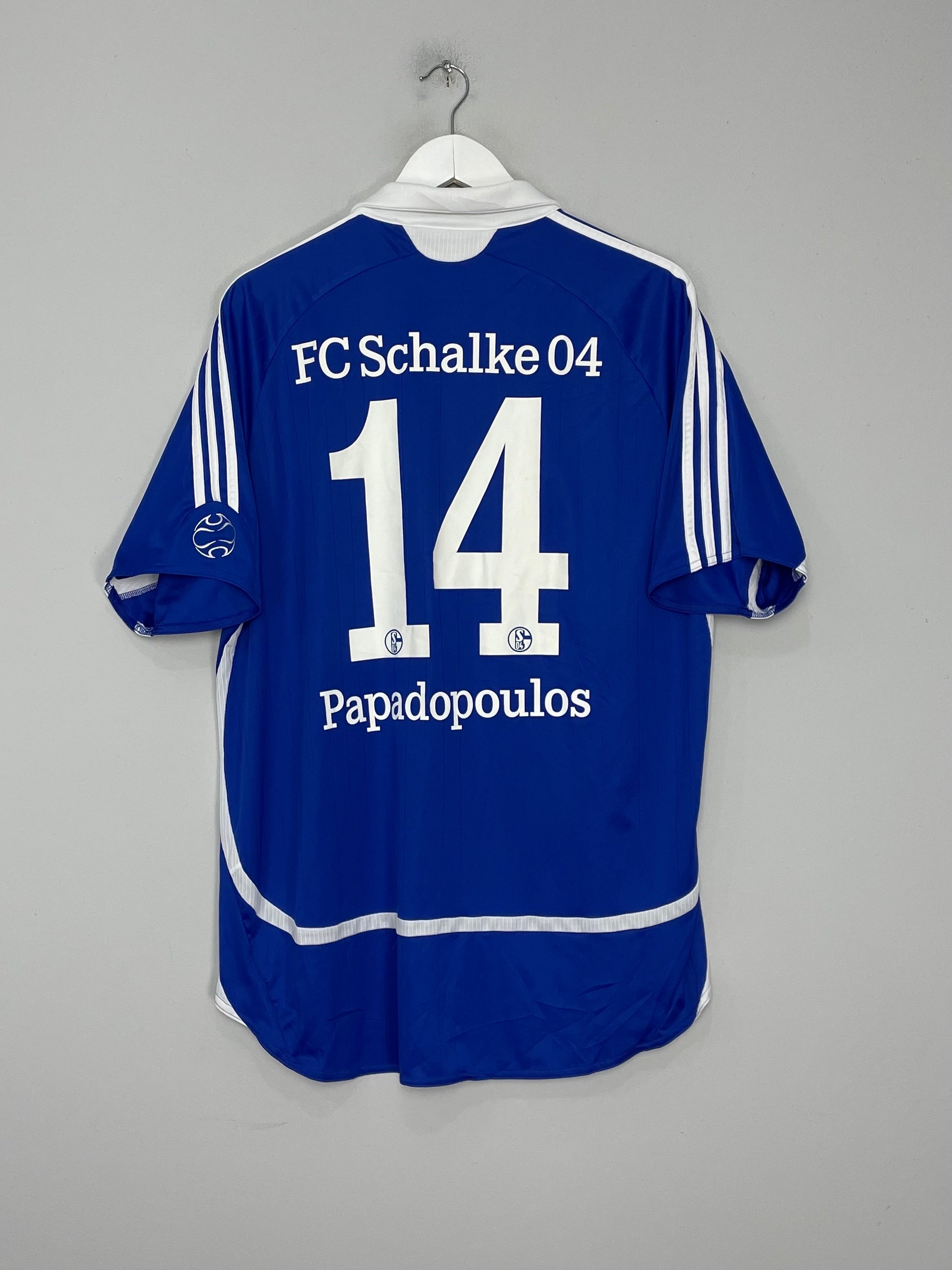 2007/08 SCHALKE PAPADOPOULOS #14 HOME SHIRT (XL) ADIDAS