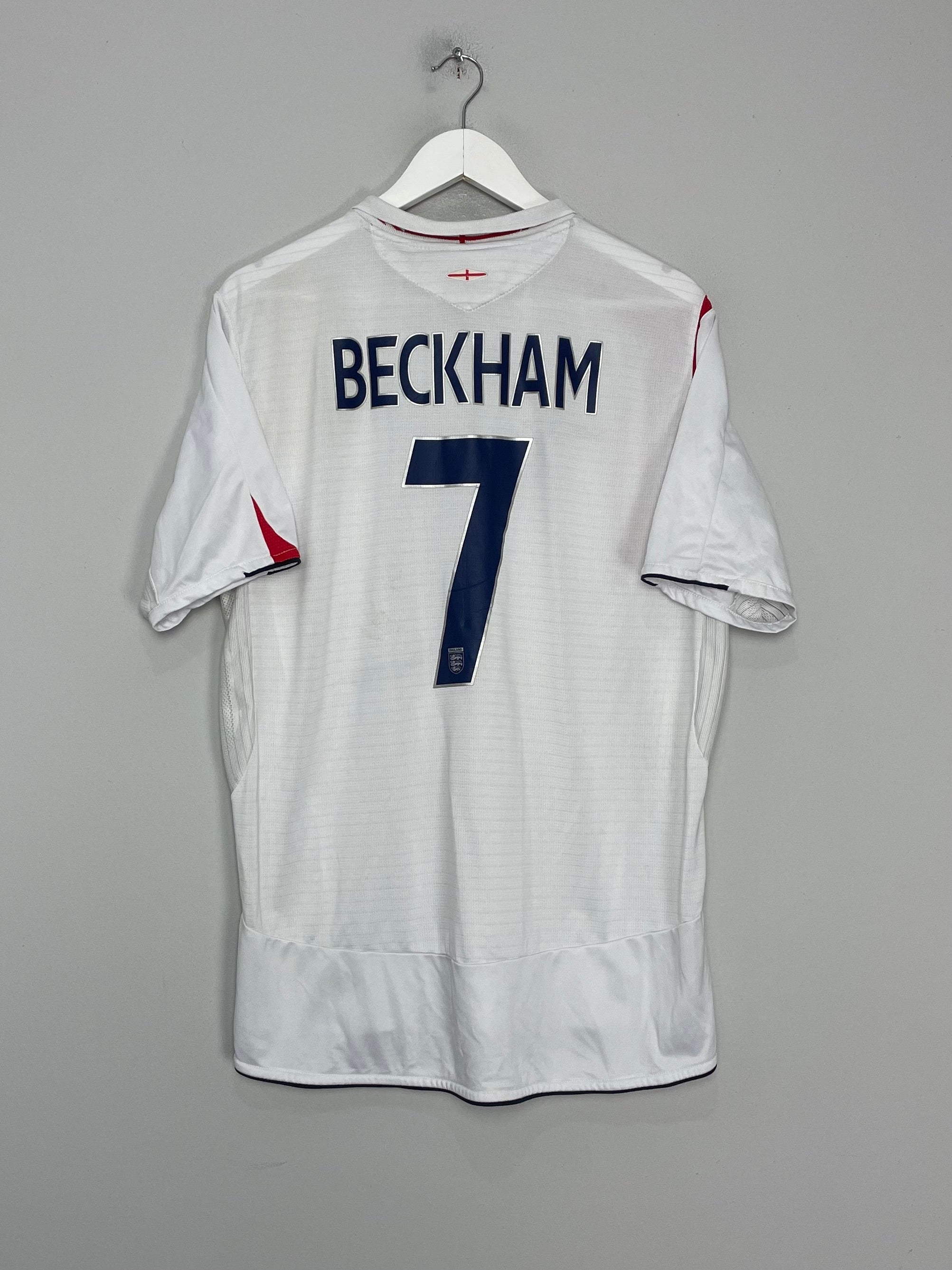 2005/07 ENGLAND BECKHAM #7 HOME SHIRT (XL) UMBRO