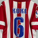 2013/14 ATLETICO MADRID KOKE #6 HOME SHIRT (XL) NIKE