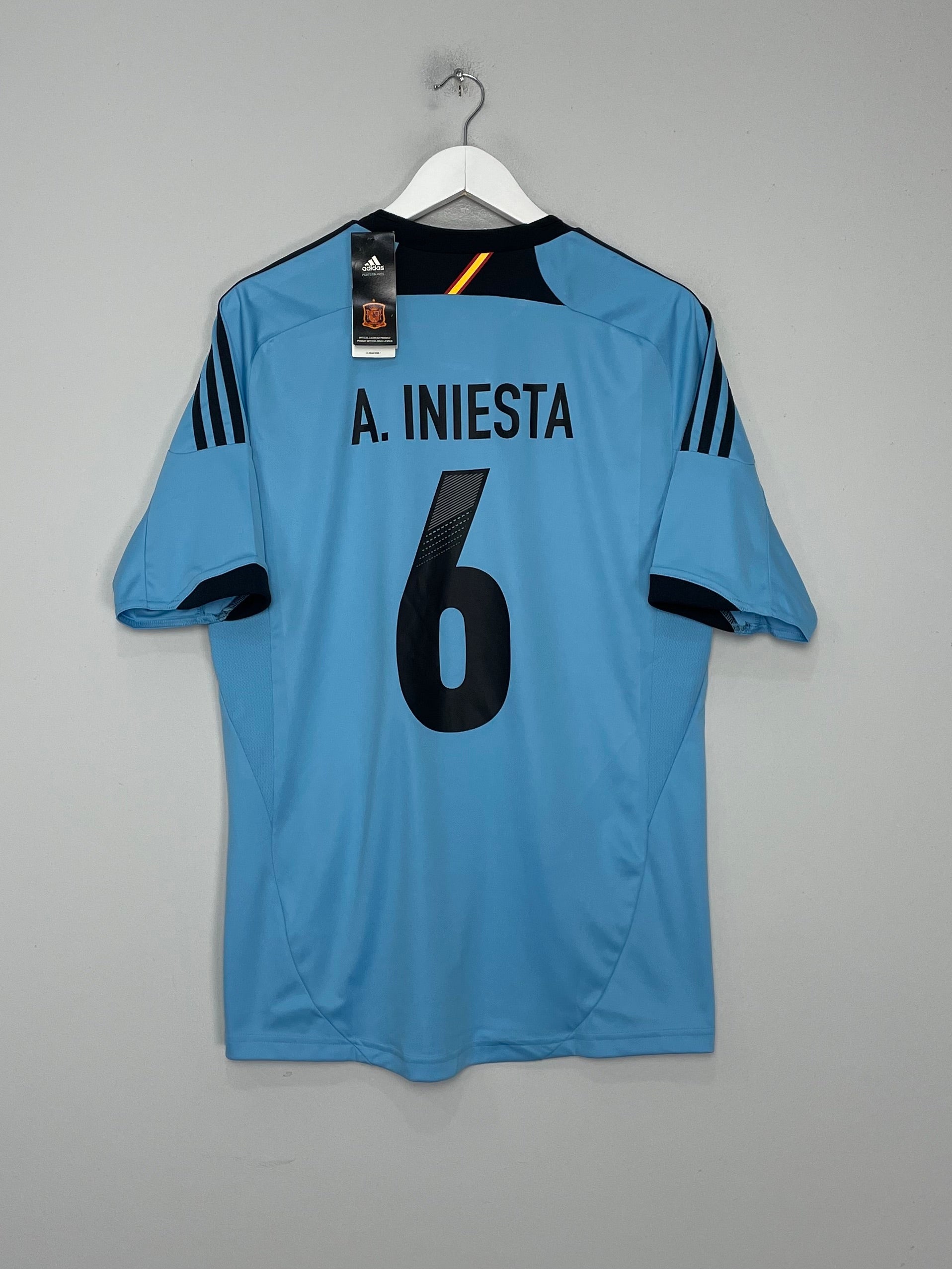 2012/13 SPAIN A.INIESTA #6 *BNWT* AWAY SHIRT (L) ADIDAS