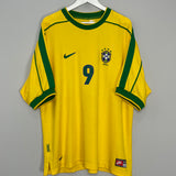 1998/00 BRAZIL RONALDO #9 HOME SHIRT (XXL) NIKE