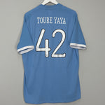 2010/11 MANCHESTER CITY TOURE YAYA #42 *FA CUP FINAL* HOME SHIRT (XL) UMBRO