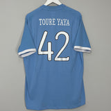 2010/11 MANCHESTER CITY TOURE YAYA #42 *FA CUP FINAL* HOME SHIRT (XL) UMBRO