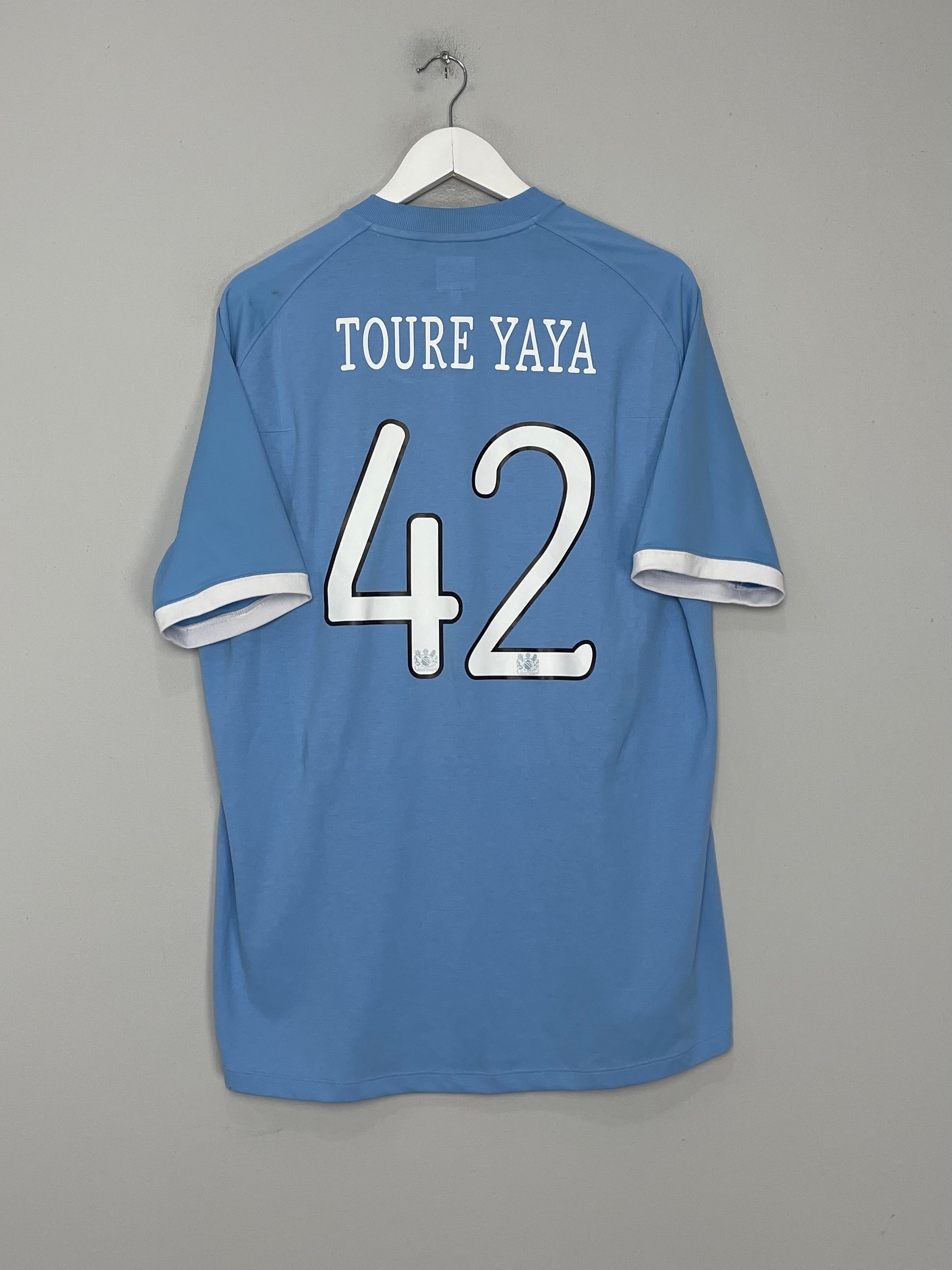 2010/11 MANCHESTER CITY TOURE YAYA #42 *FA CUP FINAL* HOME SHIRT (XL) UMBRO