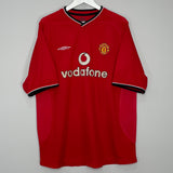 2000/02 MANCHESTER UNITED BECKHAM #7 HOME SHIRT (XL) UMBRO