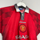 1996/98 MANCHESTER UNITED HOME SHIRT (L.KIDS) UMBRO