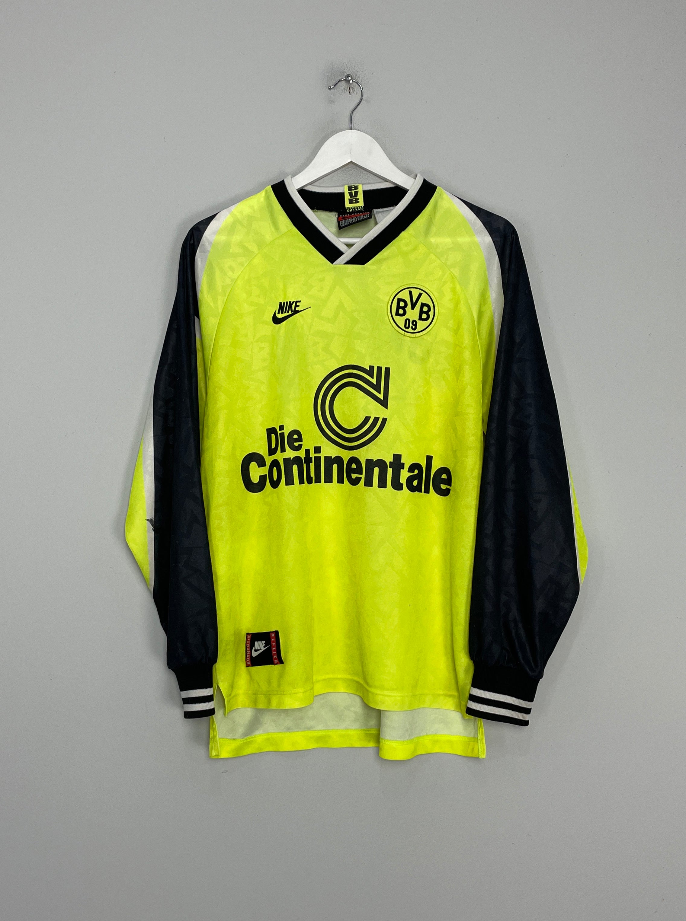 1995/96 DORTMUND L/S HOME SHIRT (M) NIKE