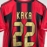 2002/03 AC MILAN KAKA #22 *PLAYER ISSUE* HOME SHIRT (M) ADIDAS