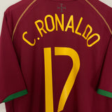 2006/07 PORTUGAL C.RONALDO #17 HOME SHIRT (XL) NIKE