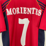 1998/99 SPAIN MORIENTES #7 HOME SHIRT (M) ADIDAS