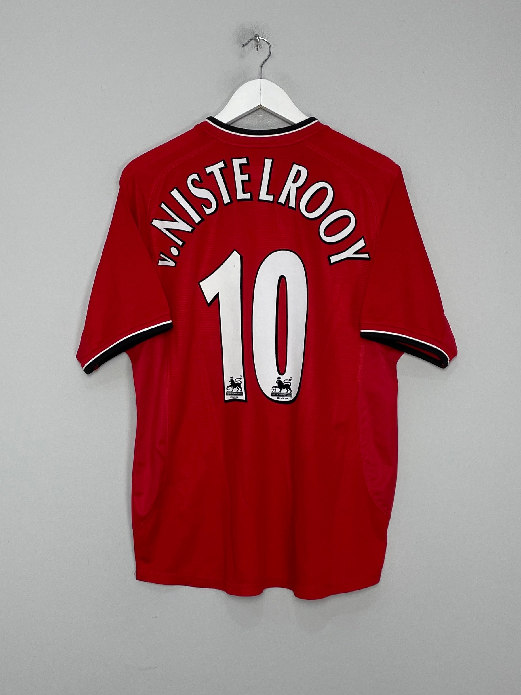 2000/02 MANCHESTER UNITED V.NISTELROOY #10 HOME SHIRT (M) UMBRO