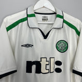 2001/02 CELTIC AWAY SHIRT (XXL) UMBRO