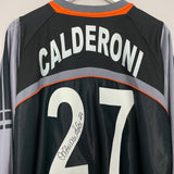 2006/07 ATALANTA CALDERONI #27 *PLAYER ISSUE + SIGNED* GK SHIRT (XXL) ASICS