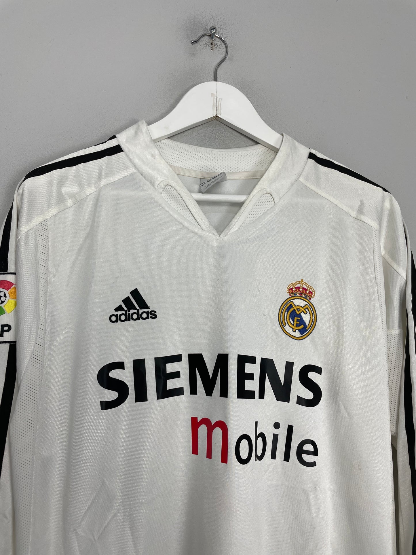 2004/05 REAL MADRID RONALDO #9 L/S HOME SHIRT (L) ADIDAS