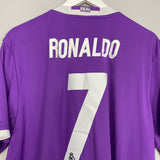 2016/17 REAL MADRID RONALDO #7 AWAY SHIRT (XL) ADIDAS