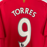 2008/10 LIVERPOOL TORRES #9 HOME SHIRT (M) ADIDAS